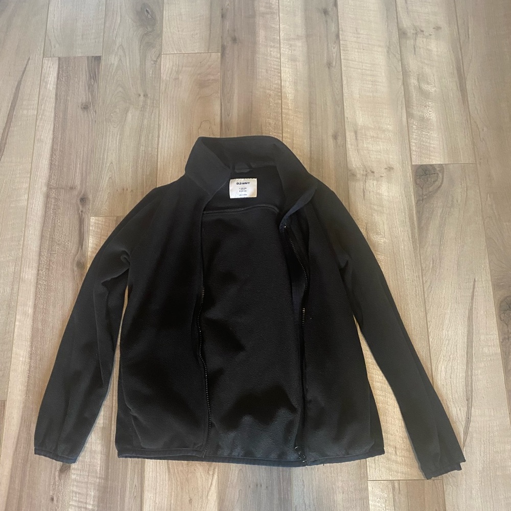 Girls Fluffy Zipped Sweater - Old Navy